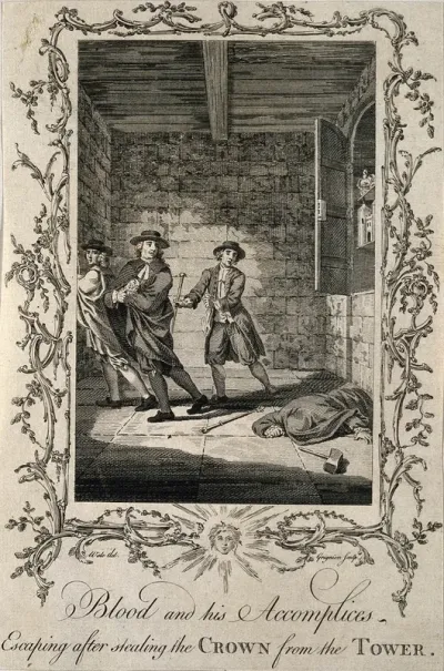 Thomas Blood. Line engraving by C. Grignion after S. Wale