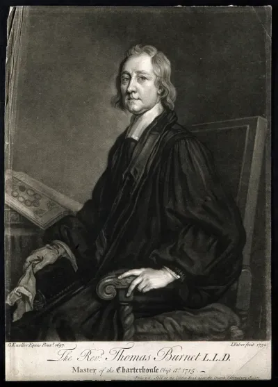 Thomas Burnet. Mezzotint by J. Faber, 1752, after Sir G. Kneller, 1697