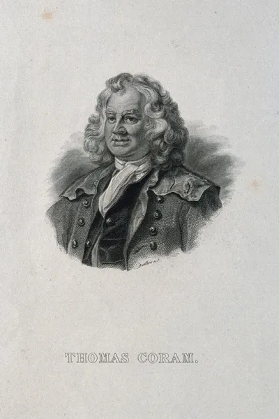 Thomas Coram. Line engraving by A. Dutillois after W. Hogarth