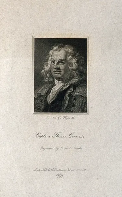 Thomas Coram. Line engraving by E. Smith after W. Hogarth