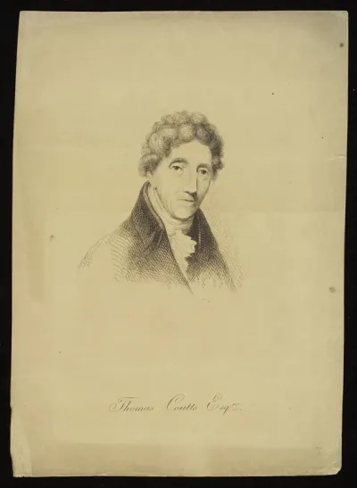 Thomas Coutts. Etching after W. Beechey