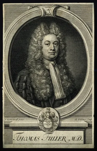 Thomas Fuller. Line engraving by G. Vertue after I. Tymewell