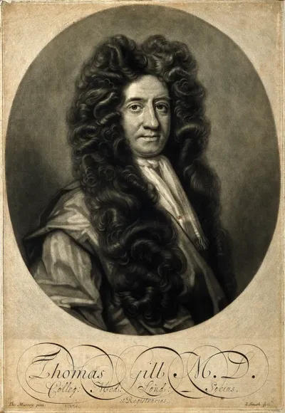 Thomas Gill. Mezzotint by J. Smith, 1700, after T. Murray