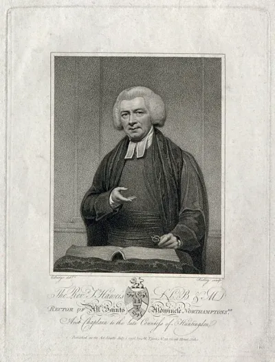 Thomas Haweis. Stipple engraving by W. Ridley, 1796, after H. Edridge