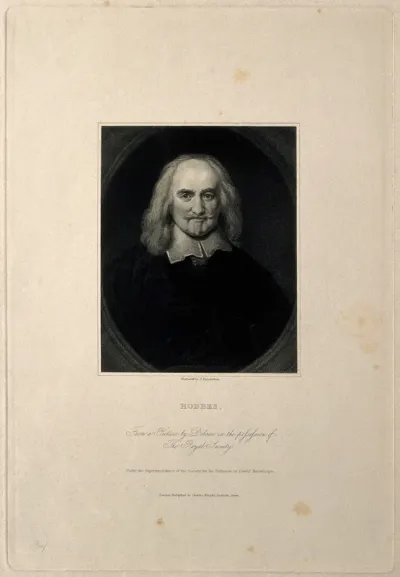 Thomas Hobbes. Stipple engraving by J. Posselwhite after J.B. Gaspers (Jaspers)