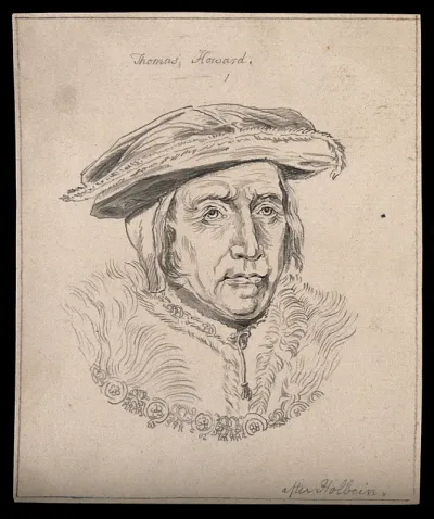 Thomas Howard. Drawing, c. 1794, after H. Holbein