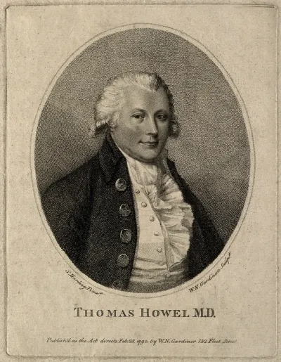 Thomas Howel. Stipple engraving by W. N. Gardiner, 1790, after S. Harding