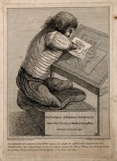 Thomas Inglefield, an artist born without limbs