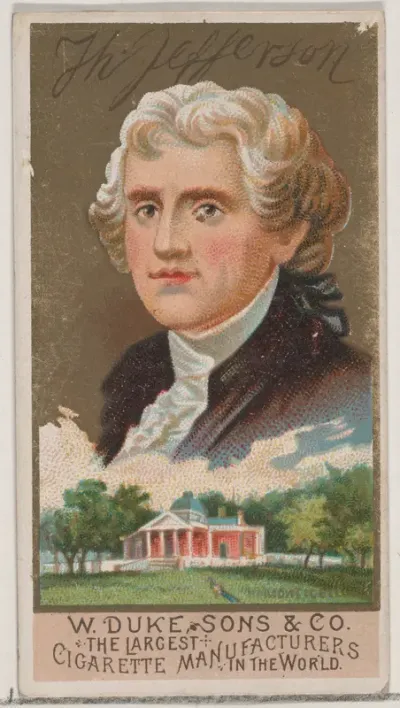 Thomas Jefferson, from the series Great Americans (N76) for Duke brand cigarettes