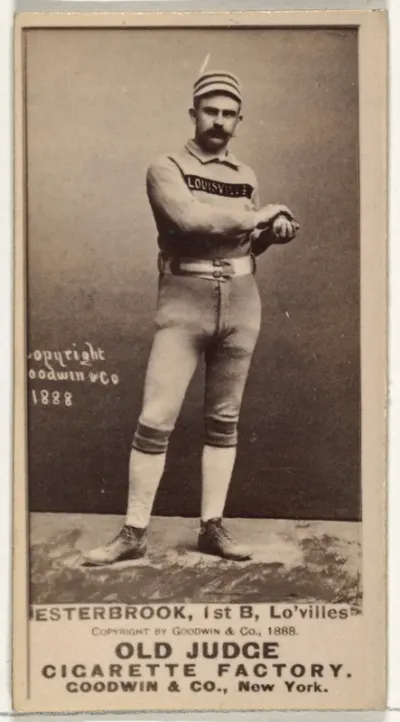 Thomas John "Dude" Esterbrook, 1st Base, Louisville Colonels, from the Old Judge series (N172) for Old Judge Cigarettes