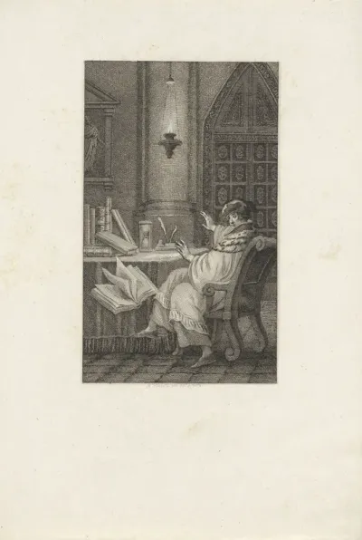 Thomas Linacre gooit het Nieuwe Testament vol verbazing op de grond
