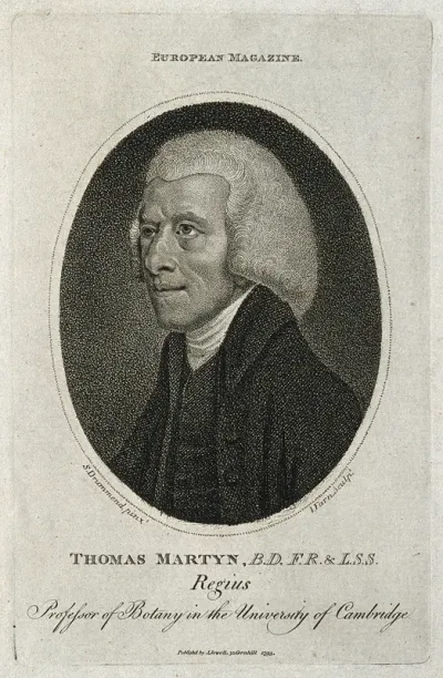 Thomas Martyn. Stipple engraving by J. Farn, 1795, after S. Drummond