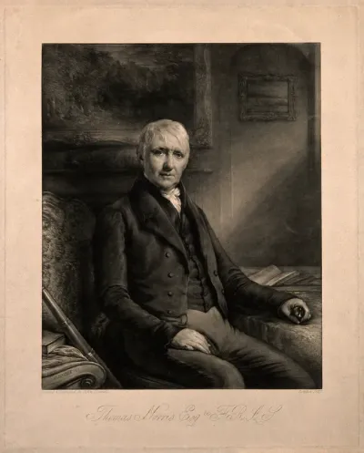 Thomas Norris. Mezzotint by J. Linnell, 1837, after himself