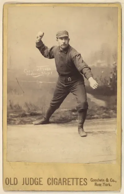 Thomas P. "Oyster" Burns, Shortstop, Brooklyn, from the series Old Judge Cigarettes