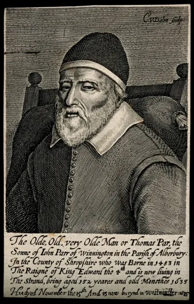 Thomas Parr, aged 152