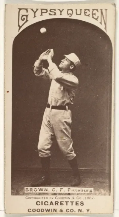 Thomas "Tom" Tarlton Brown, Center Field, Pittsburgh, from the Old Judge series (N172) for Old Judge and Gypsy Queen Cigarettes