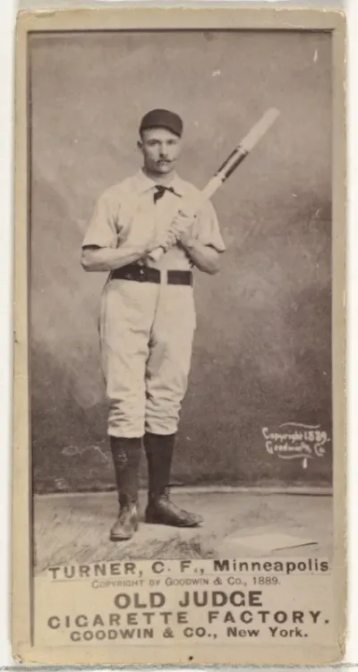 Thomas Turner, Center Field, Minneapolis, from the Old Judge series (N172) for Old Judge Cigarettes