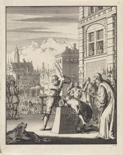 Thomas Wentworth, eerste graaf van Strafford, in Londen onthoofd, 1641