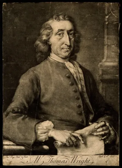 Thomas Wright. Mezzotint by T. Frye, 1737, after himself