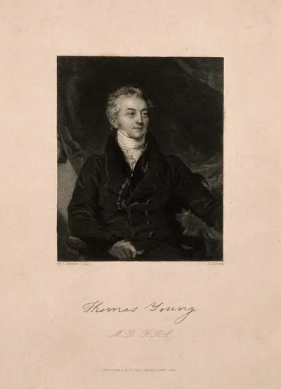 Thomas Young. Stipple engraving by J. Thomson, 1840, after Sir T. Lawrence