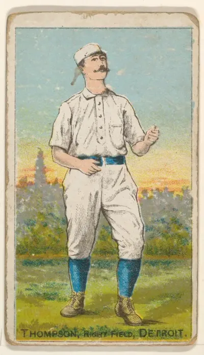 Thompson, Right Field, Detroit, from the Gold Coin series (N284) for Gold Coin Chewing Tobacco