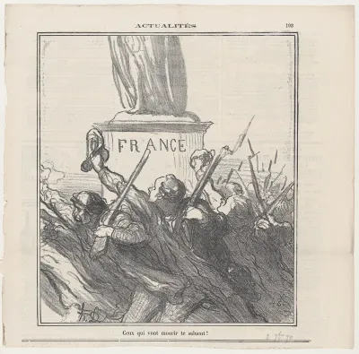 Those who are about to die, salute thee, from 'News of the day,' published in Le Charivari, September 2, 1870