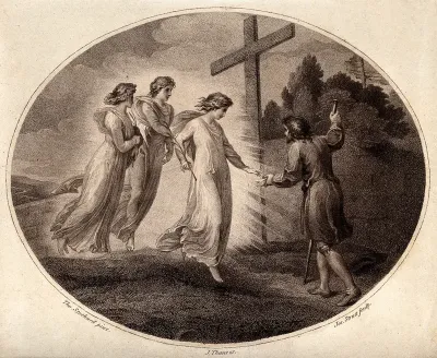 Three angels appear to Christian