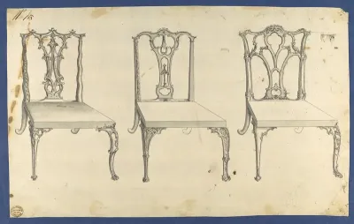 Three Chairs, in Chippendale Drawings, Vol. I