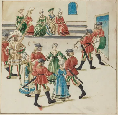 Three Couples in a Circle Dance