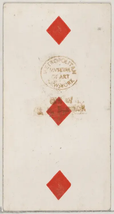 Three Diamonds, from the Playing Cards series (N84) to promote Turkish Cross-Cut Cigarettes for W. Duke, Sons and Co.