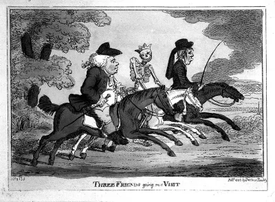 Three figures on horseback, including Death