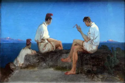 Three Fishermen in the Gulf of Naples