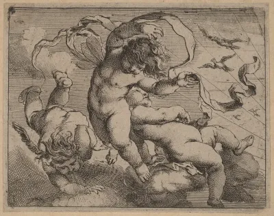 Three Flying Putti