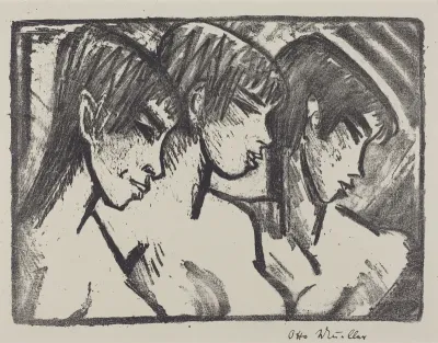 Three Girls in Profile (Drei Madchen im Profile)