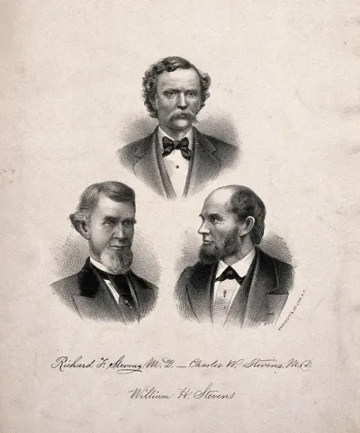 Three members of the Stevens family: R.F., C.W., and W.H