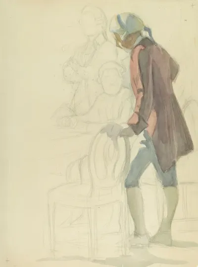 Three Men in Rococo Attire