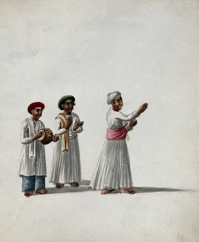 Three musicians performing