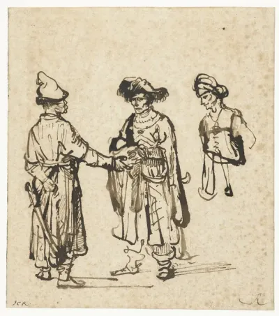 Three Orientals Conversing