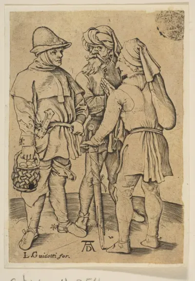 Three Peasants in Conversation (reverse copy)