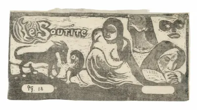 Three People, a Mask, a Fox, and a Bird, headpiece for Le sourire