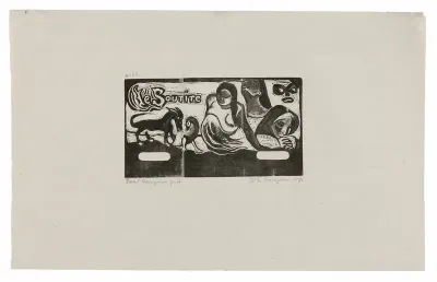 Three People, a Mask, a Fox and a Bird, headpiece forLe sourire