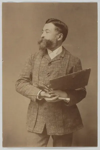 Three-quarter Length Portrait of Thomas Nast Holding Palette and Brush