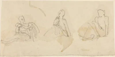 Three Seated Figures