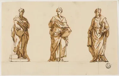 Three Studies for Statue of John Locke