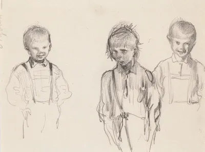 Three studies of a boy