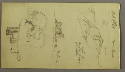 Three Studies of Castle on Hilltop, October 1
