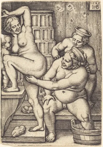 Three Women in a Bathroom