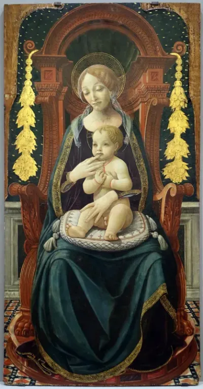 Thronende Madonna mit Kind
