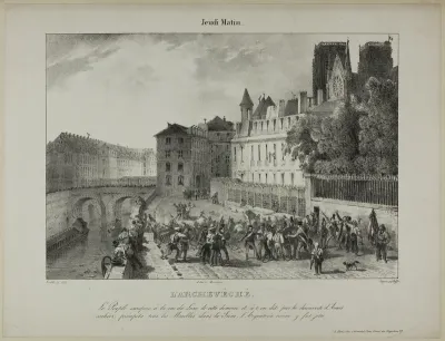 Thursday morning. The Archbishop's Palace. The People, Infuriated by the Luxury of this Residence...
