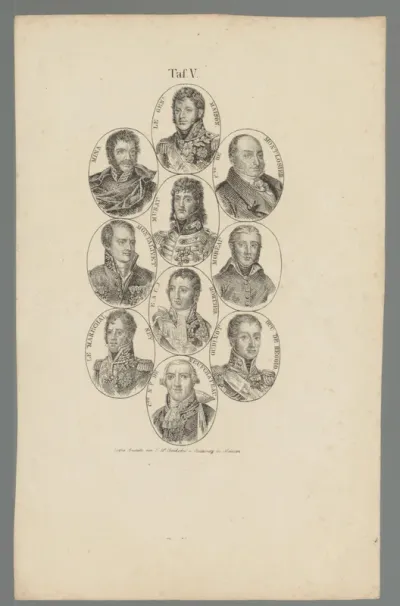 Tien portretten van militairen in de Napoleontische tijd